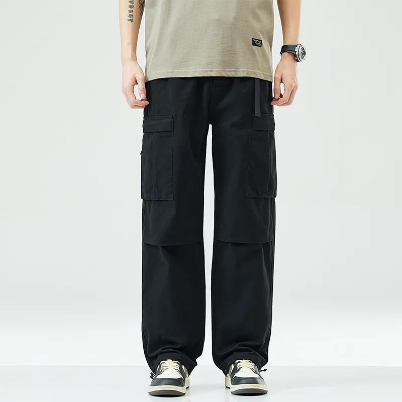 NOME Vintage Casual Straight Fit Wide Leg Pants Unisex-2