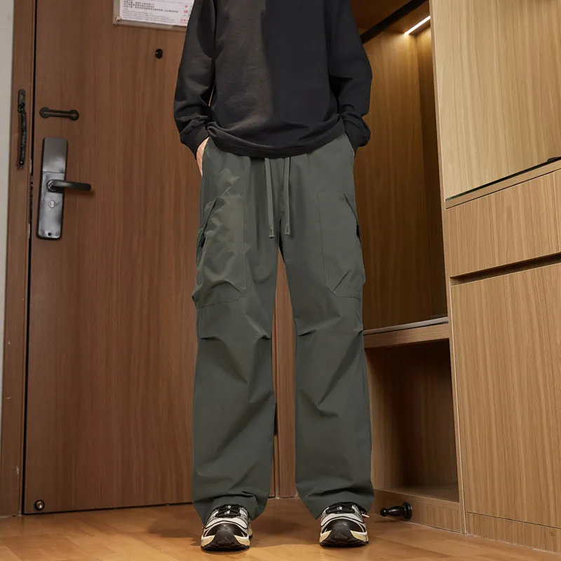 NOME Urban Techwear Straight Fit Wide Leg Cargo Pants Unisex-5