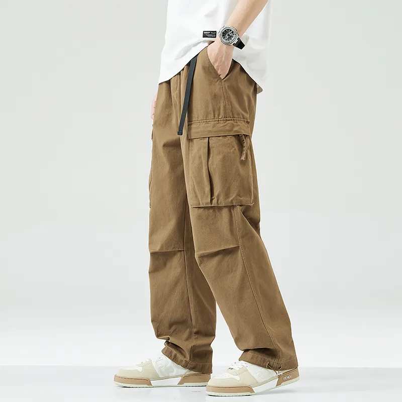 NOME Vintage Casual Straight Fit Wide Leg Pants Unisex-9