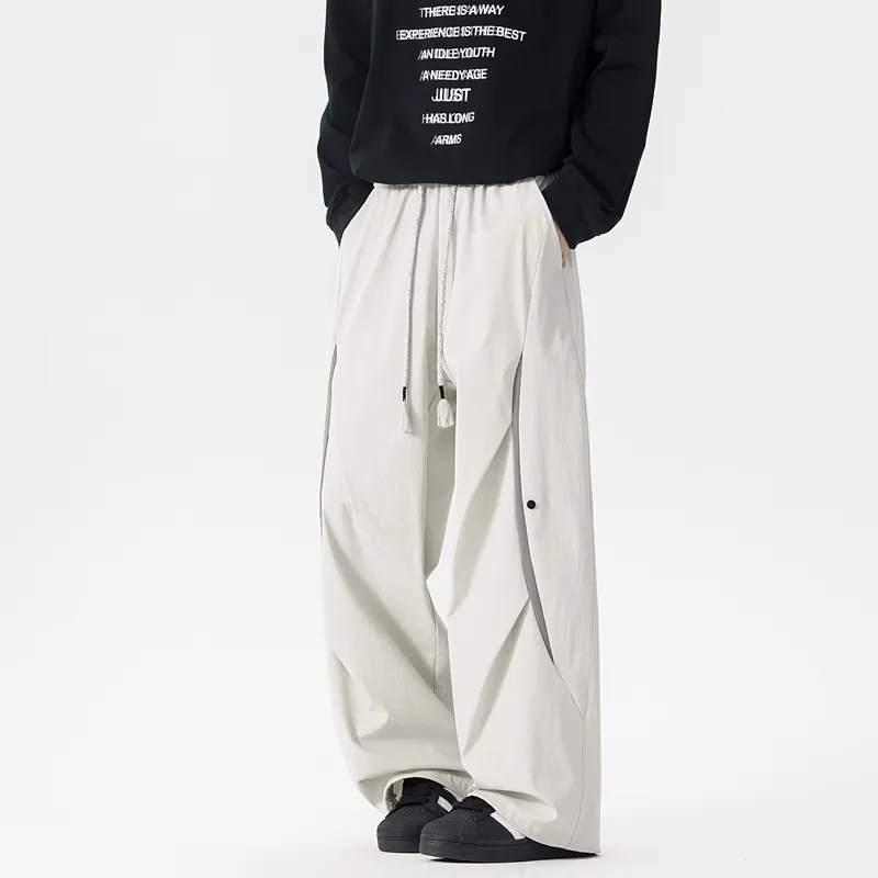 NOME Versatile Fashion Loose Fit Comfortable Wide Leg Pants Unisex-26