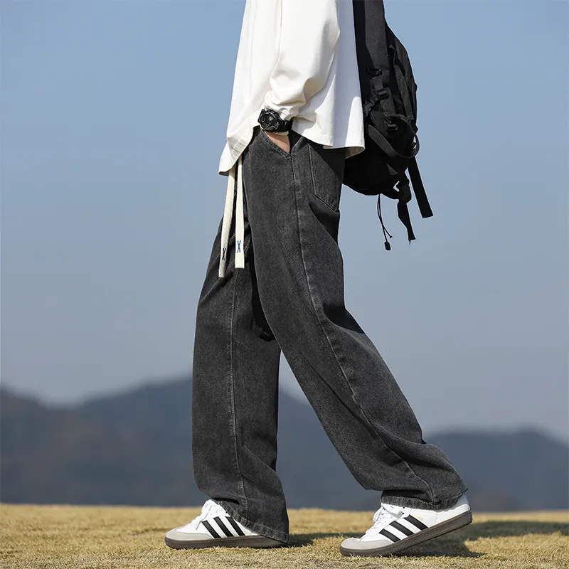 NOME Minimalist Style Fashion Basic Washable Jeans Unisex-14
