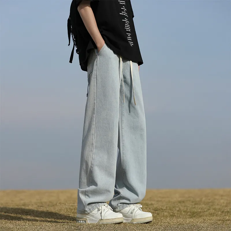 NOME Minimalist Style Fashion Basic Washable Jeans Unisex-2