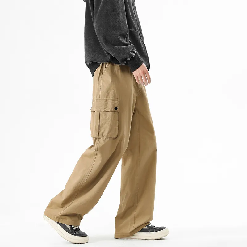 NOME Minimalist Style Multi Pocket Workwear Casual Pants Unisex-16