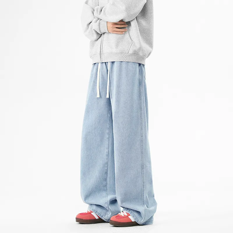 NOME Basic Versatile Casual Loose Fit Straight Fit Pants Unisex-7