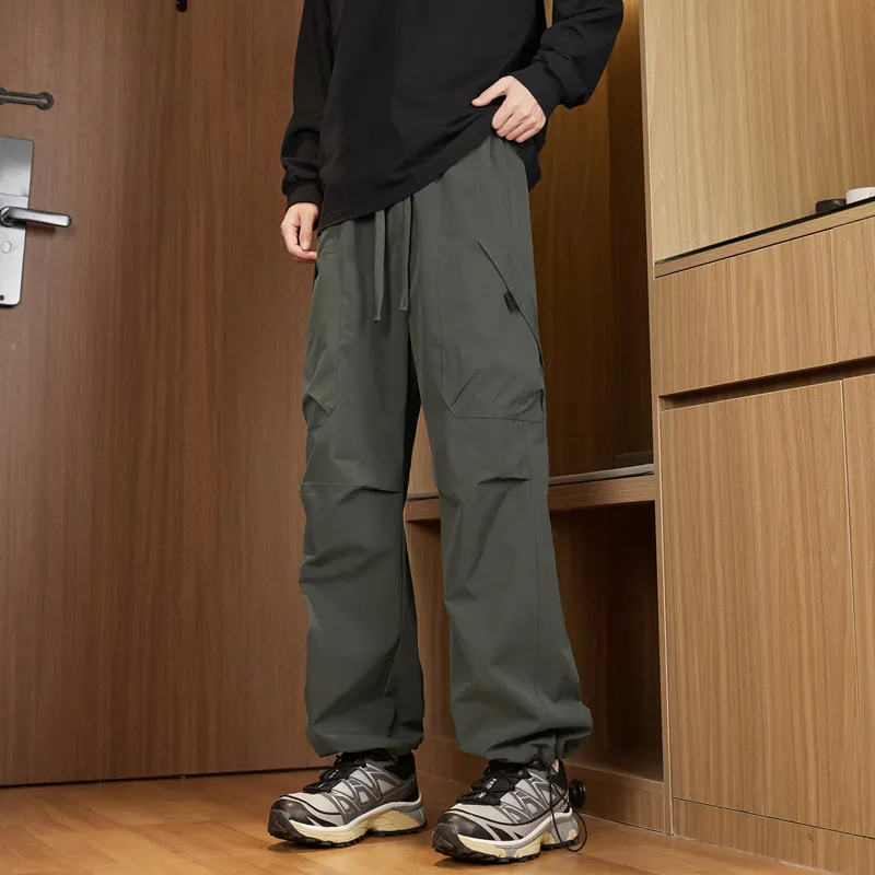 NOME Urban Techwear Straight Fit Wide Leg Cargo Pants Unisex-8