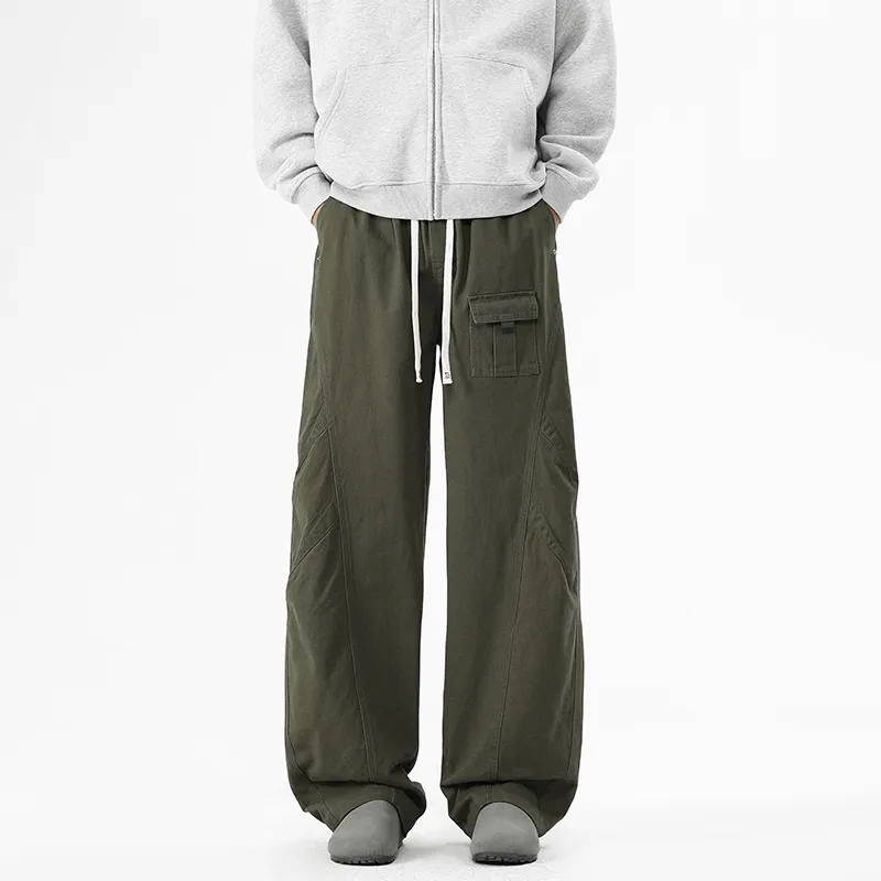 NOME Trendy Draped Comfortable Versatile Lace Up Pants Unisex-14