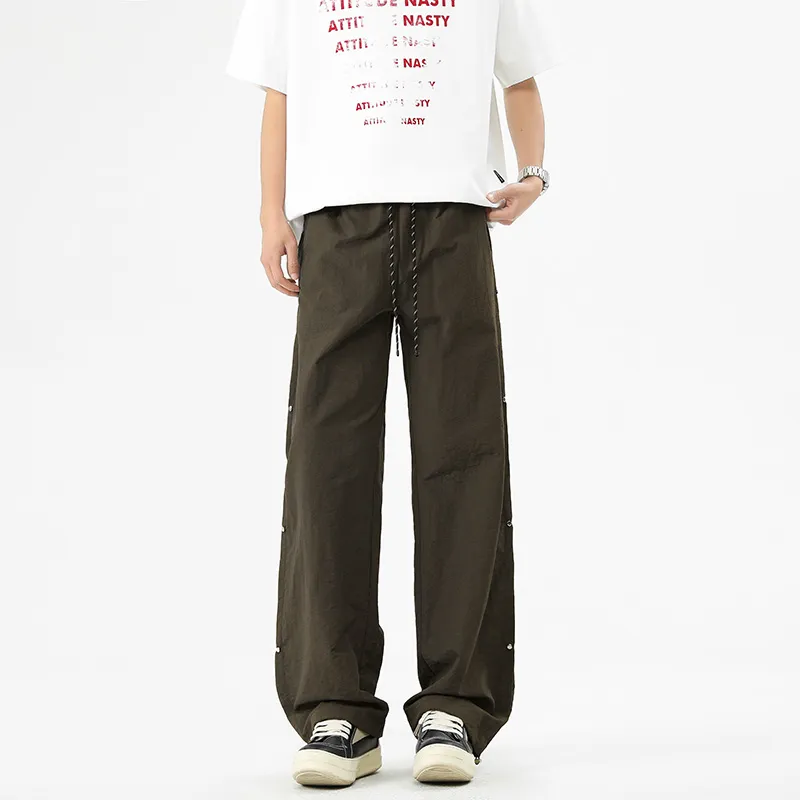 NOME Everyday Commute Minimalist Style Fashion Wide Leg Casual Pants Unisex-7