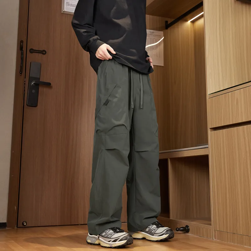 NOME Urban Techwear Straight Fit Wide Leg Cargo Pants Unisex-7