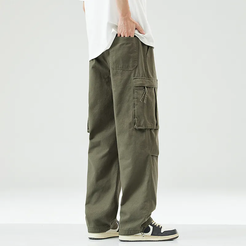 NOME Vintage Casual Straight Fit Wide Leg Pants Unisex-11