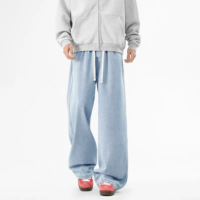 NOME Basic Versatile Casual Loose Fit Straight Fit Pants Unisex-6