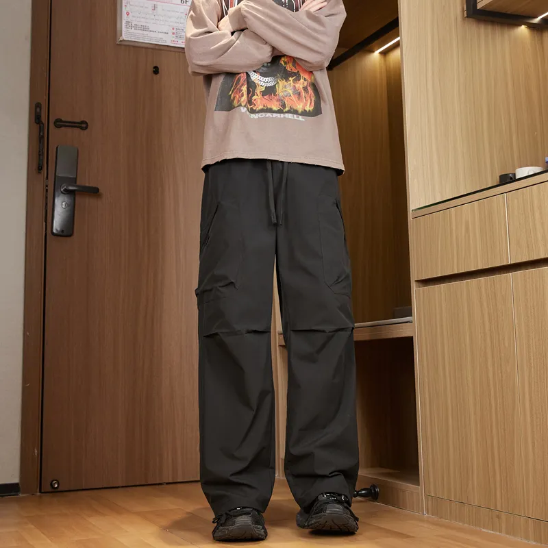 NOME Urban Techwear Straight Fit Wide Leg Cargo Pants Unisex-1