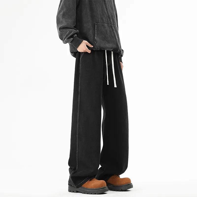 NOME Basic Versatile Casual Loose Fit Straight Fit Pants Unisex-19