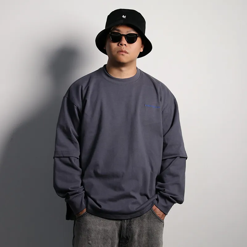 MARK ROBERTSON Long Sleeved Sweatshirt Unisex Blue Gray-4