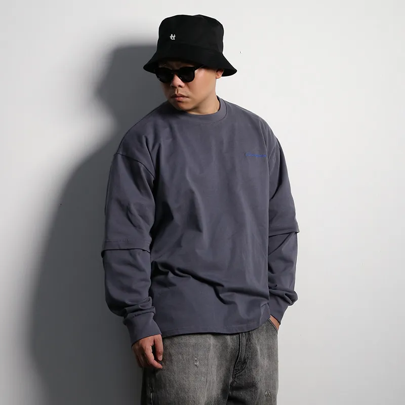 MARK ROBERTSON Long Sleeved Sweatshirt Unisex Blue Gray-5