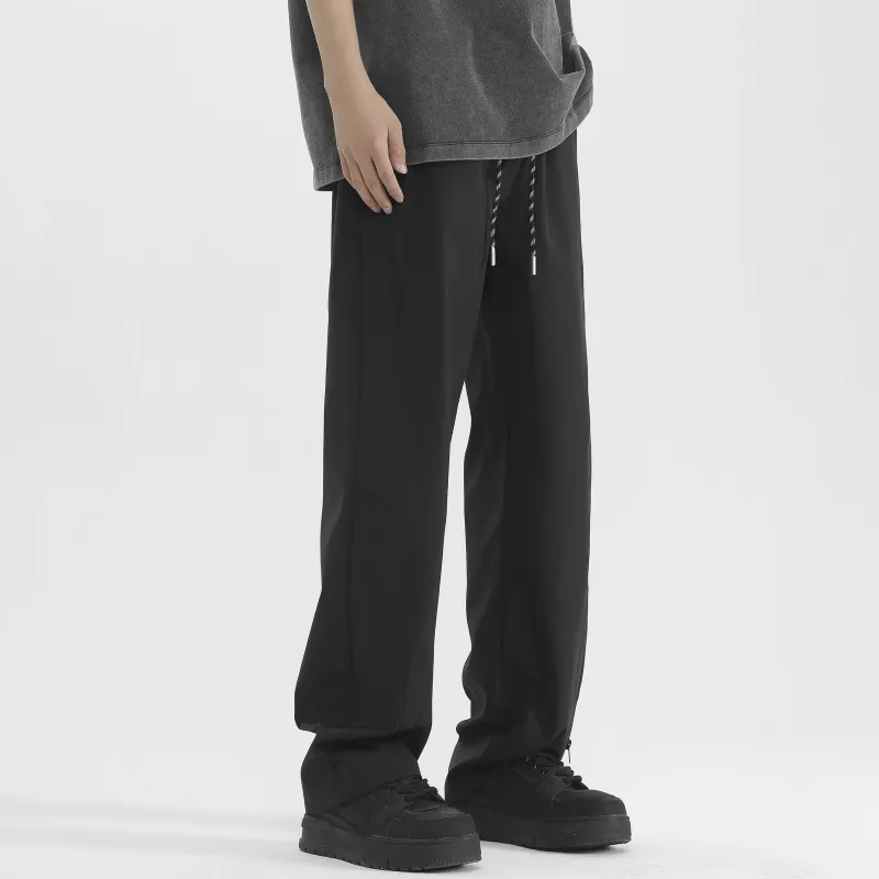 PISYPOX Casual Pants Unisex Black-3