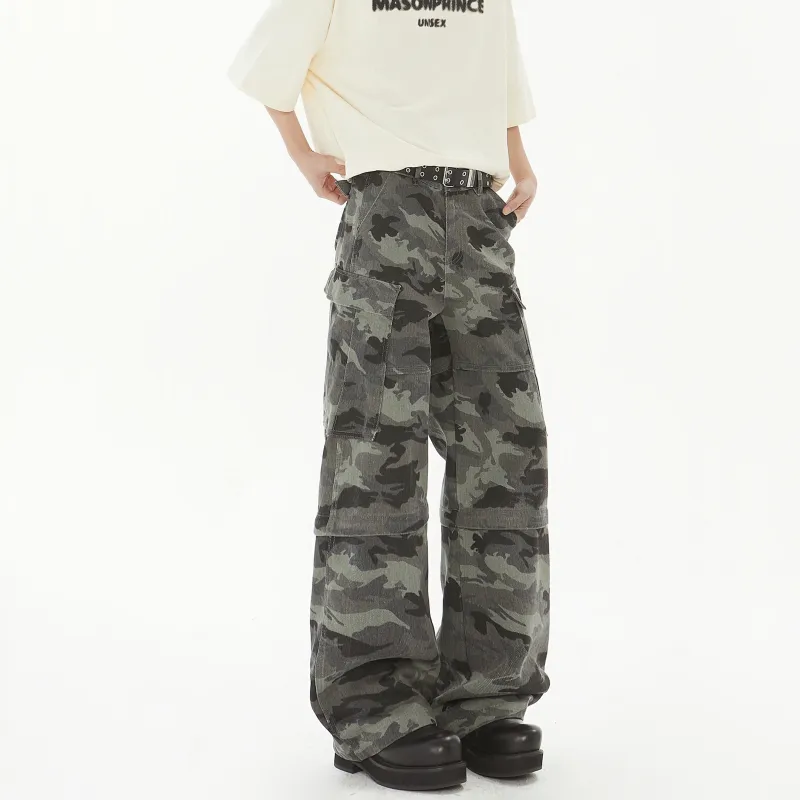 PISYPOX Cargo Pants Unisex Camouflage-2