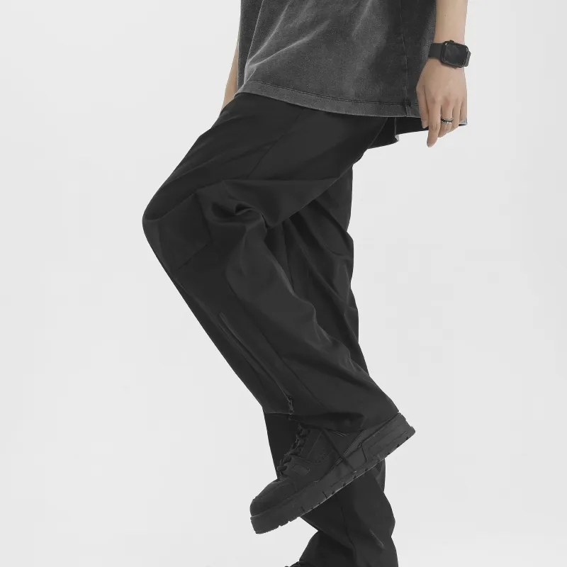 PISYPOX Casual Pants Unisex Black-5