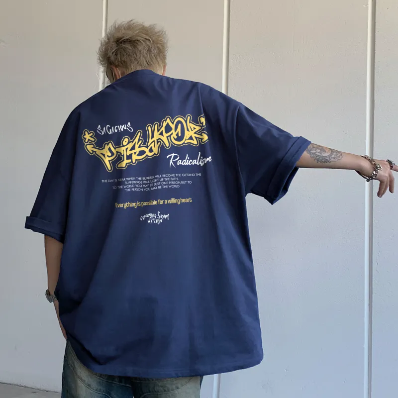 PISYPOX T-Shirt Unisex Navy Blue-15