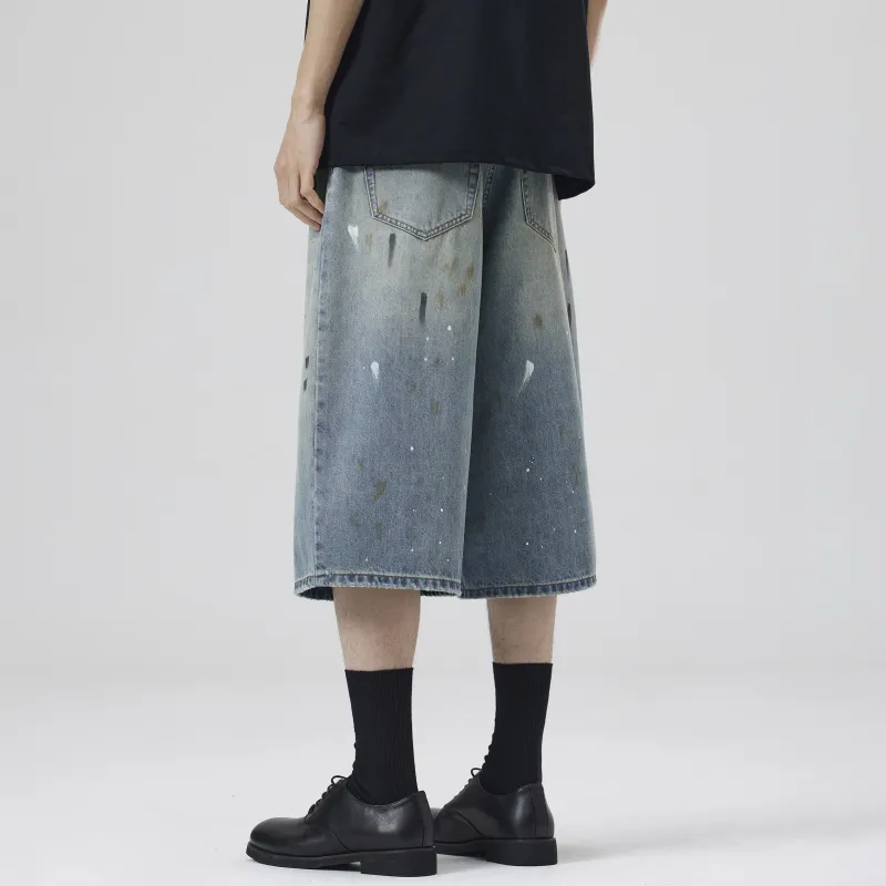 PISYPOX Denim Shorts Unisex Nostalgic Blue-4