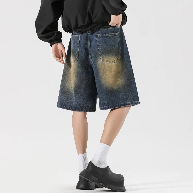 PISYPOX Denim Shorts Unisex Washed Color-3