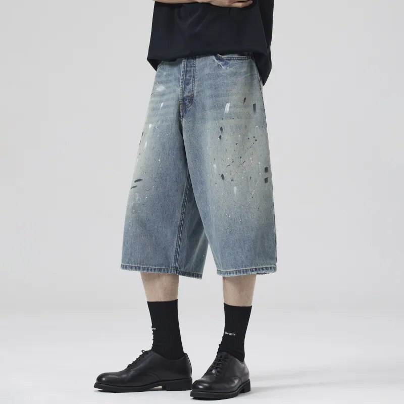 PISYPOX Denim Shorts Unisex Nostalgic Blue-3