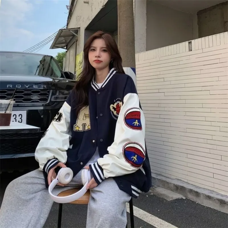 PISYPOX Baseball Jacket Unisex Navy Blue-5