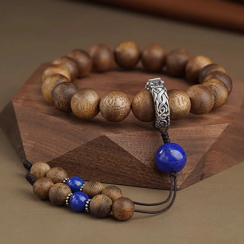 BUDALAGONG Agarwood Successful Career Beaded Bracelet-Stepping On The Clouds Unisex-3