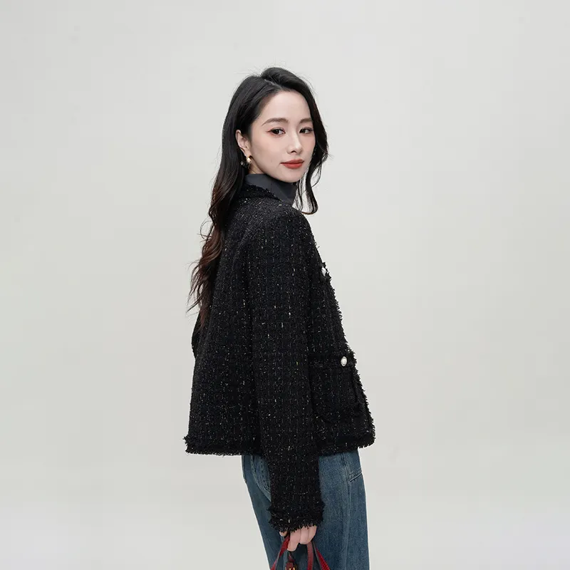 Shavani Cropped Coats Women's-5