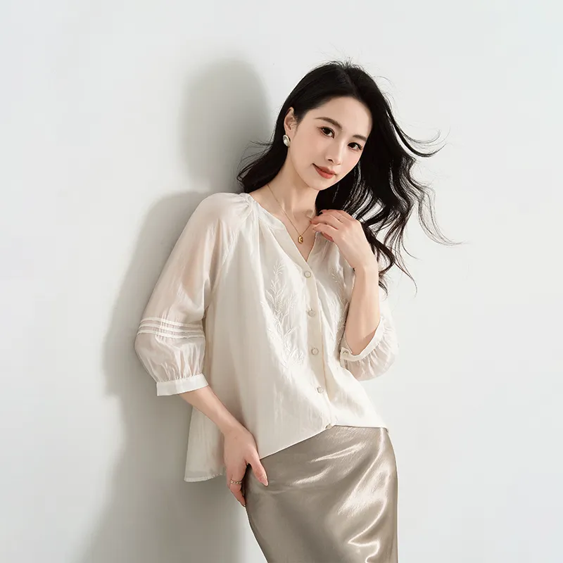 Shavani Shirt Women's Pearl White-1