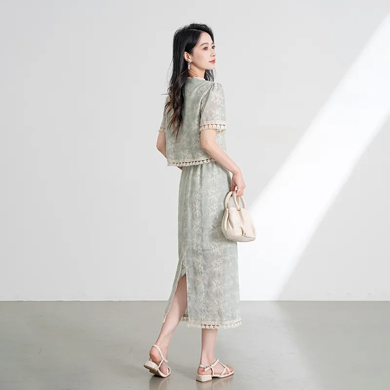 Shavani Two Piece Skirt Sets Women's-1
