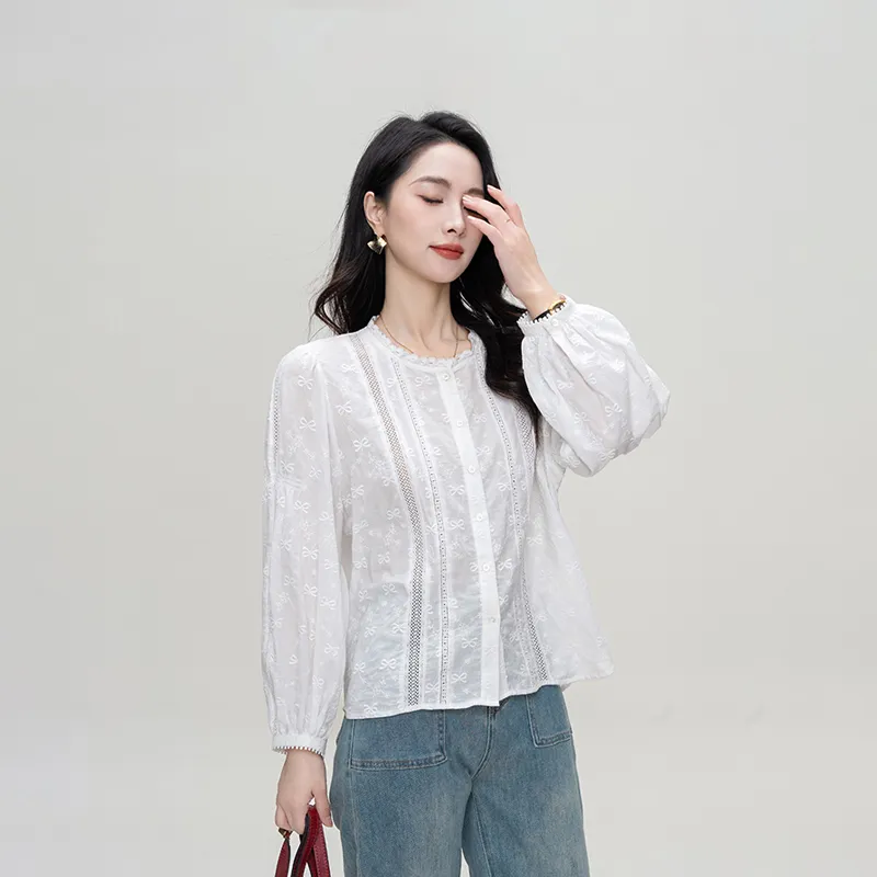 Shavani Shirts Women's White-3