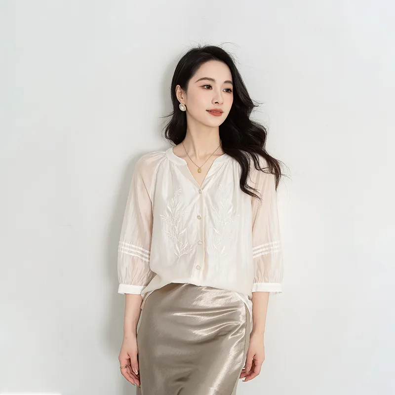 Shavani Shirt Women's Pearl White-3