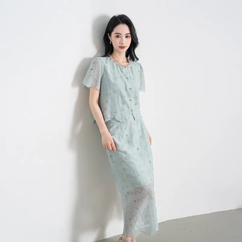 Shavani Two Piece Skirt Sets Women's-6
