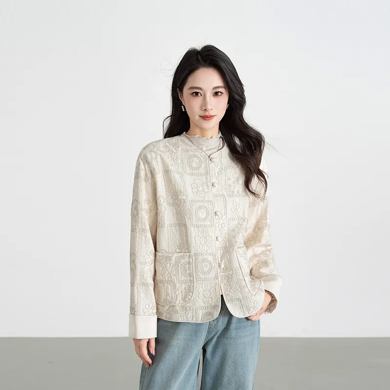 Shavani Cropped Coats Women's-11