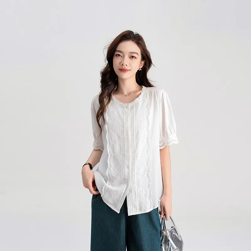 Shavani Shirts Women's White-2