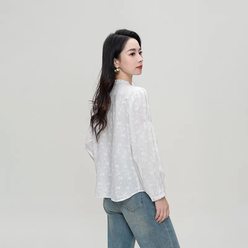 Shavani Shirts Women's White-4