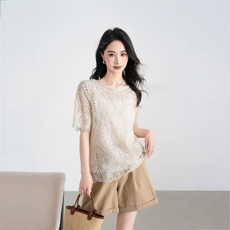 Shavani Shirt Women's Beige Apricot-2