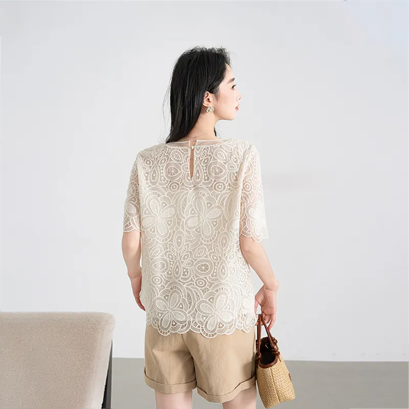 Shavani Shirt Women's Beige Apricot-4