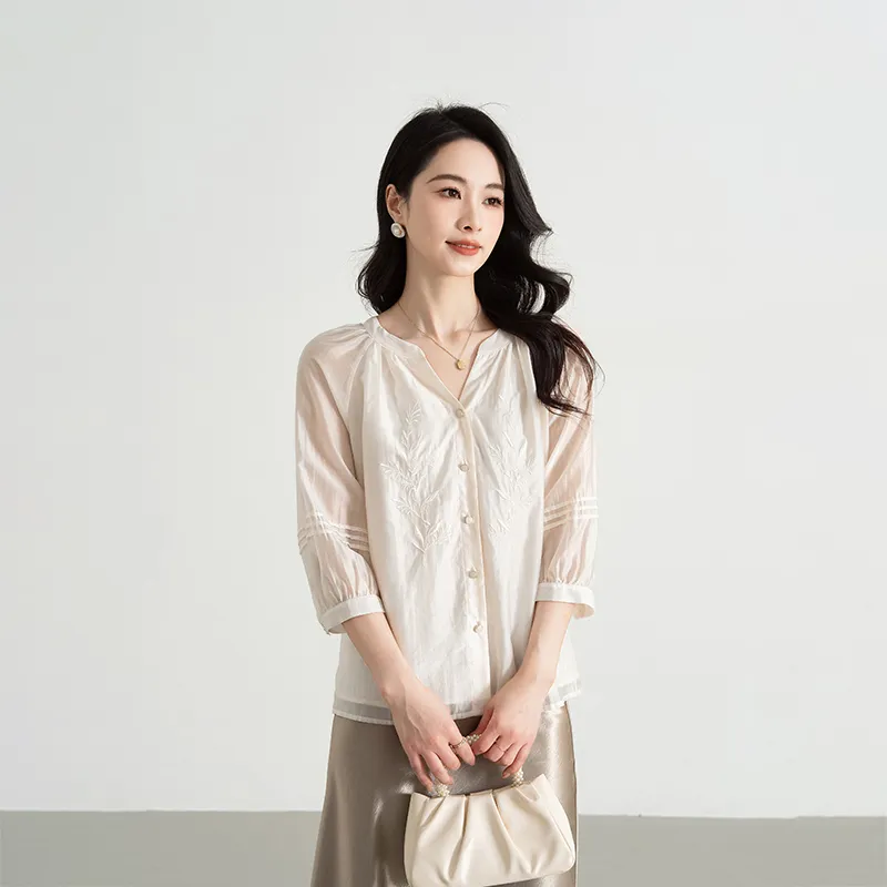 Shavani Shirt Women's Pearl White-4