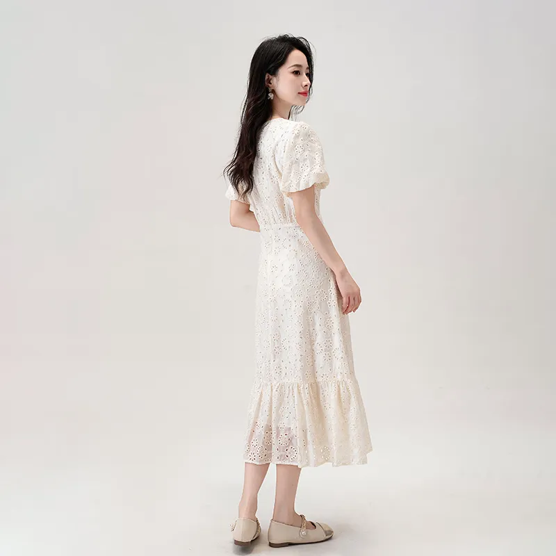 Shavani Short-Sleeved Dresses Women's Ecru-1