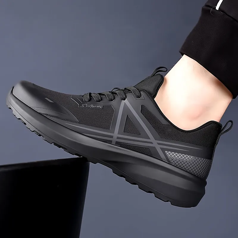 BAGE Abrasion Resistant Height Increasing Slip Resistant Low Top Casual Shoes Men's-1