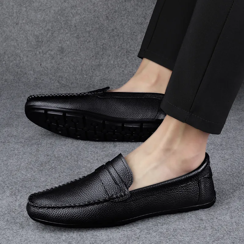 BAGE Gommino Loafers Unisex Brown-10