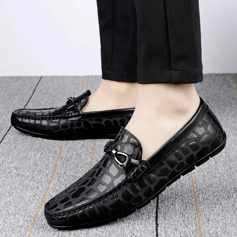 BAGE Gommino Loafers Unisex Black-10