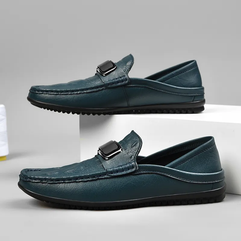 BAGE Gommino Loafers Unisex Blue-11