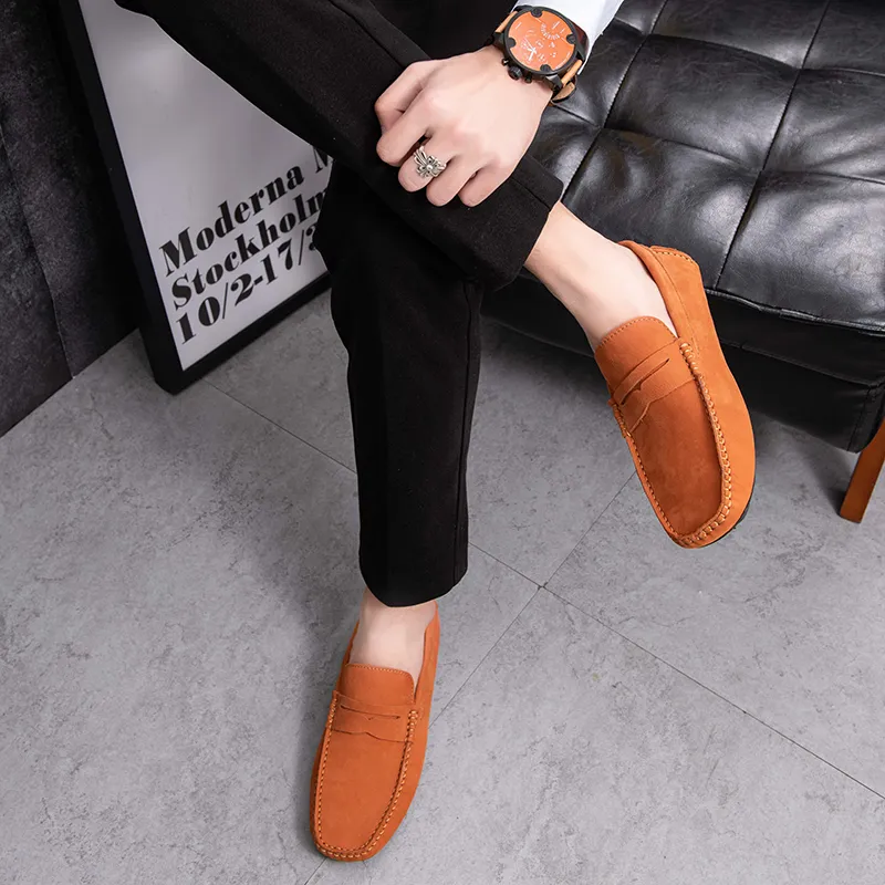 BAGE Gommino Loafers Men Black-6