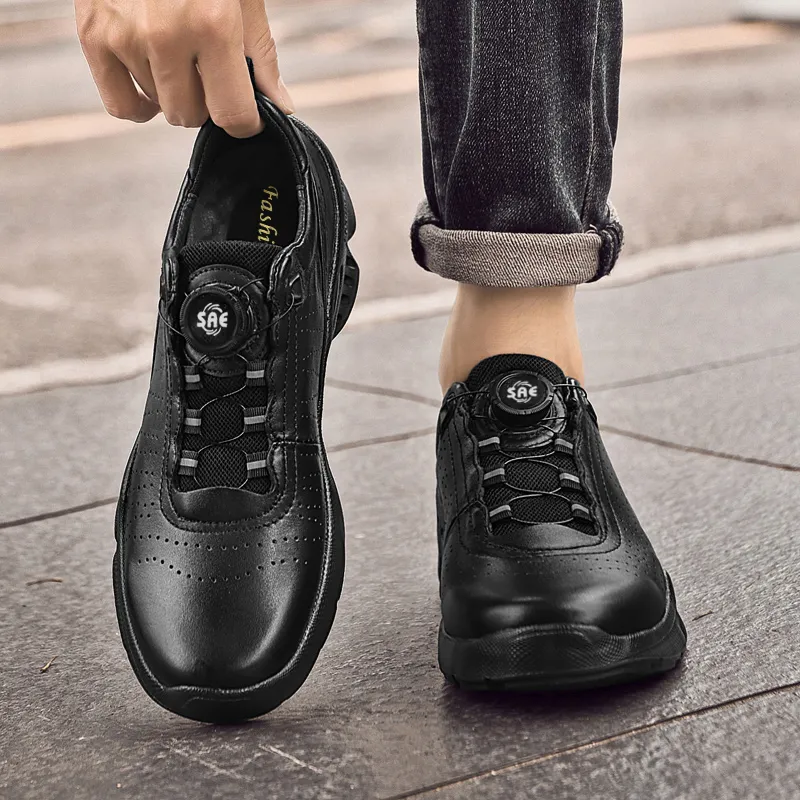 BAGE Anti Slip Wear Resistant Low Top Casual Shoes Unisex Black-5