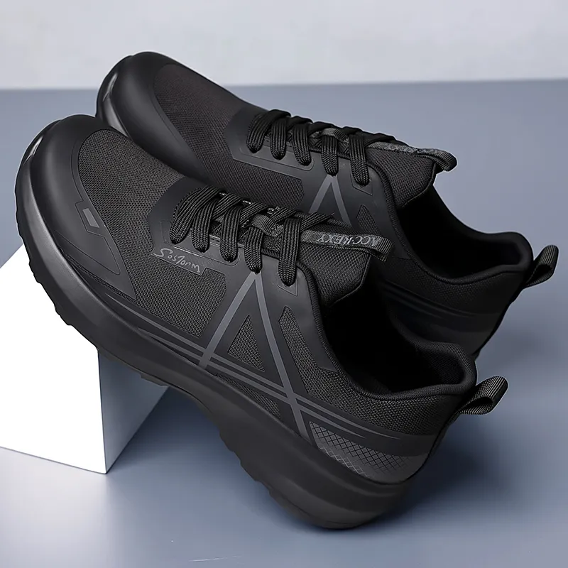 BAGE Abrasion Resistant Height Increasing Slip Resistant Low Top Casual Shoes Men's-5