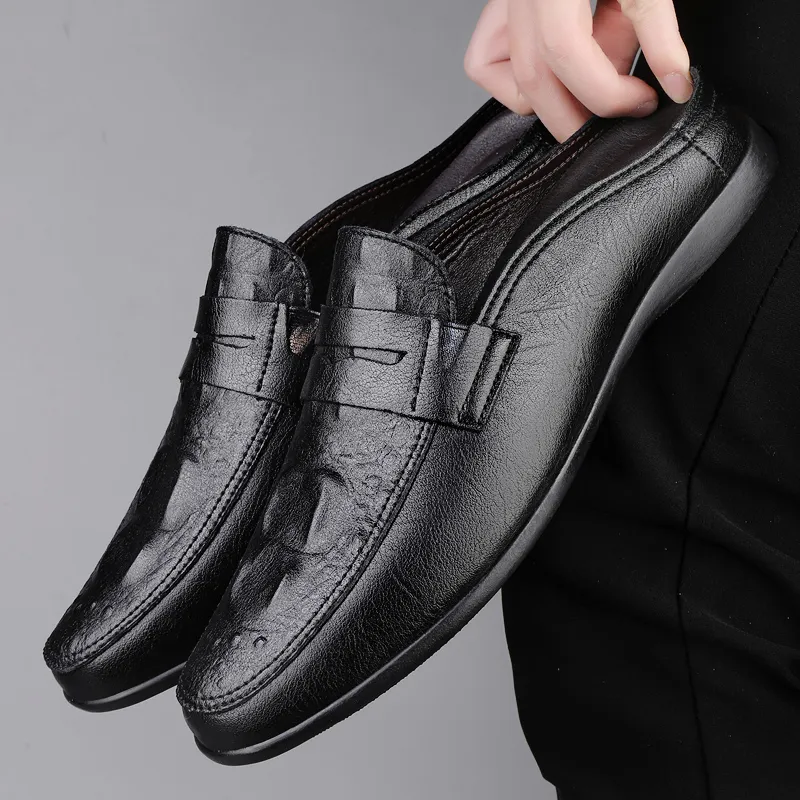 BAGE Rubber Sole Abrasion Resistant Slip Resistant Closed Toe Slippers Unisex Black-7