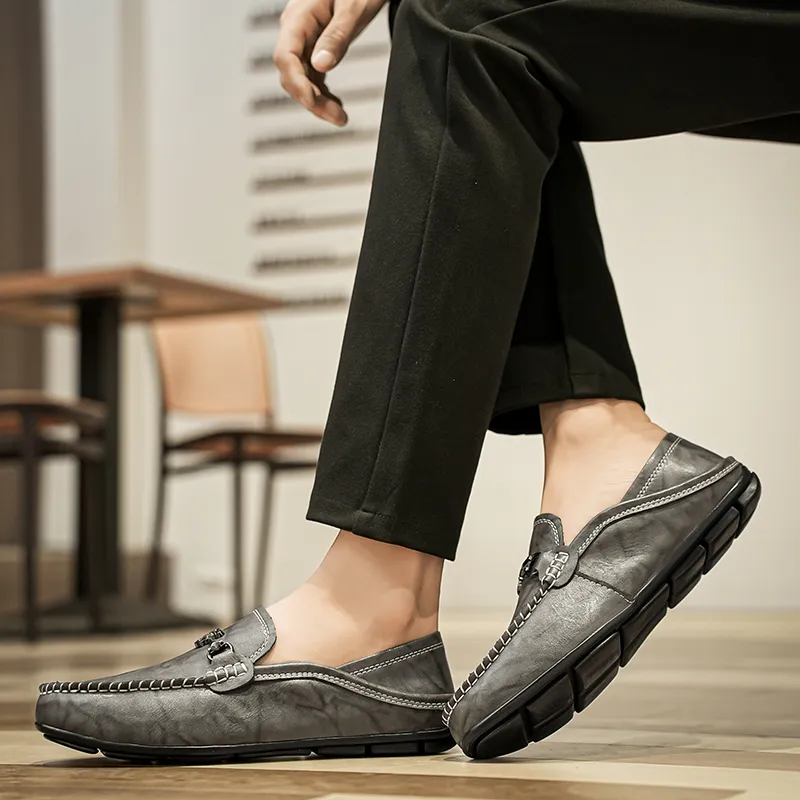 BAGE Gommino Loafers Unisex Brown-4