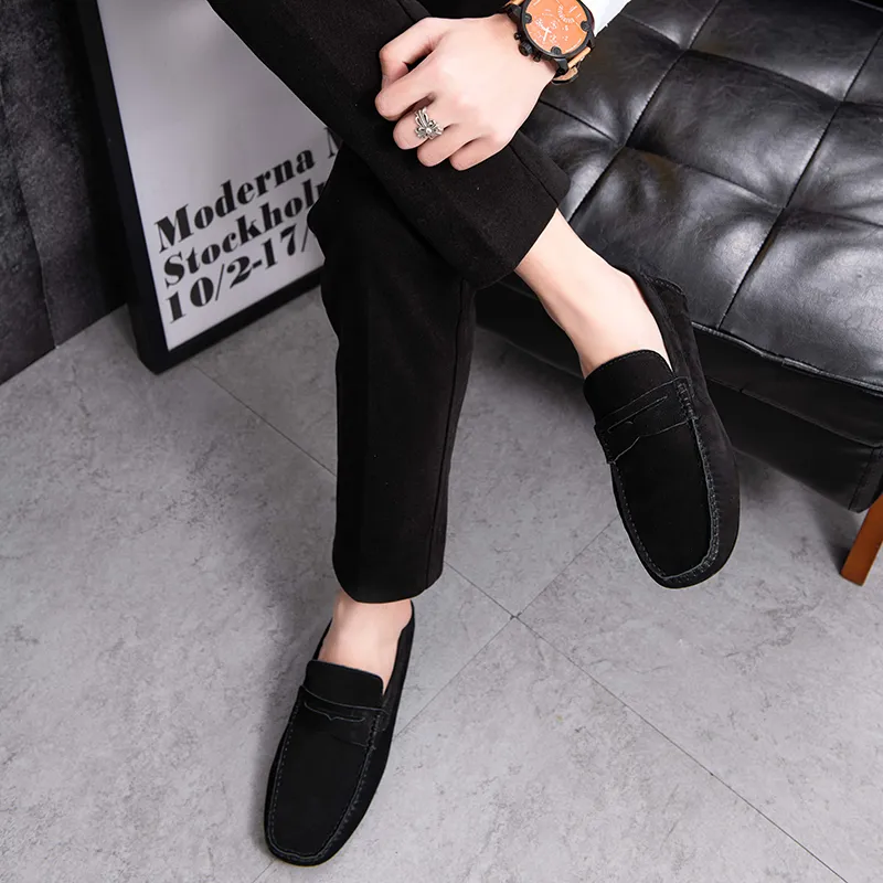 BAGE Gommino Loafers Men Black-11